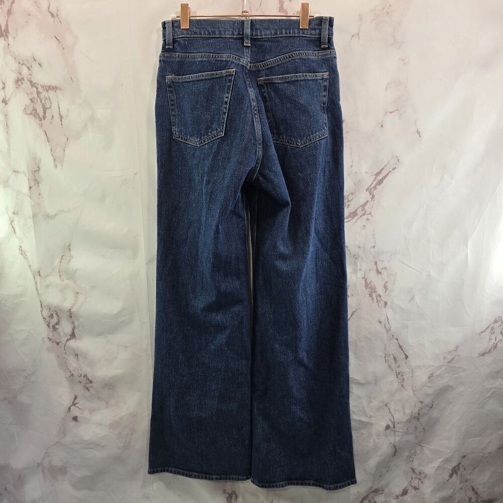 & Other Stories Jeans Womens 28 Wide Leg Denim High Rise Indigo Dark Wash